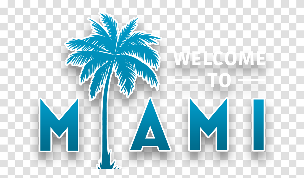 Welcome To Miami Coconut Tree Silhouette, Plant, Palm Tree, Nature, Leaf Transparent Png