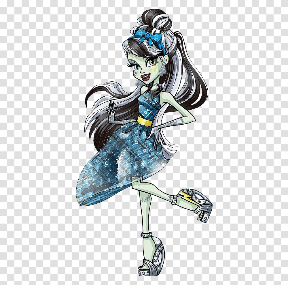 Welcome To Monster High Frankie Stein, Person, Drawing Transparent Png