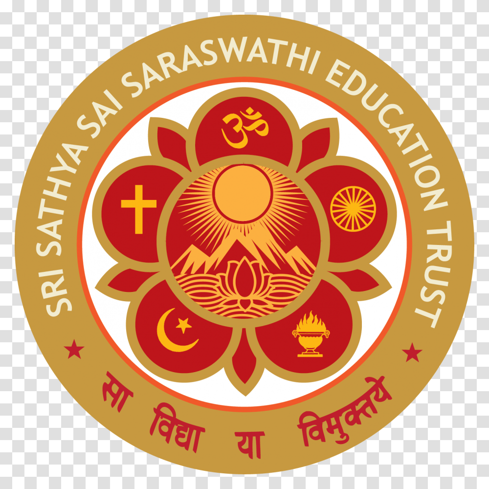 Welcome To Sri Sathya Sai Saraswathi Education Trust Satya Sai School Mandya, Logo, Trademark, Rug Transparent Png