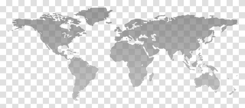 Welcome To The Microsoft Educator Community World Map, Gray Transparent Png