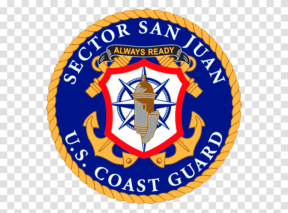 Welcome To Uscg Sector San Juan Emblem, Logo, Trademark, Badge Transparent Png