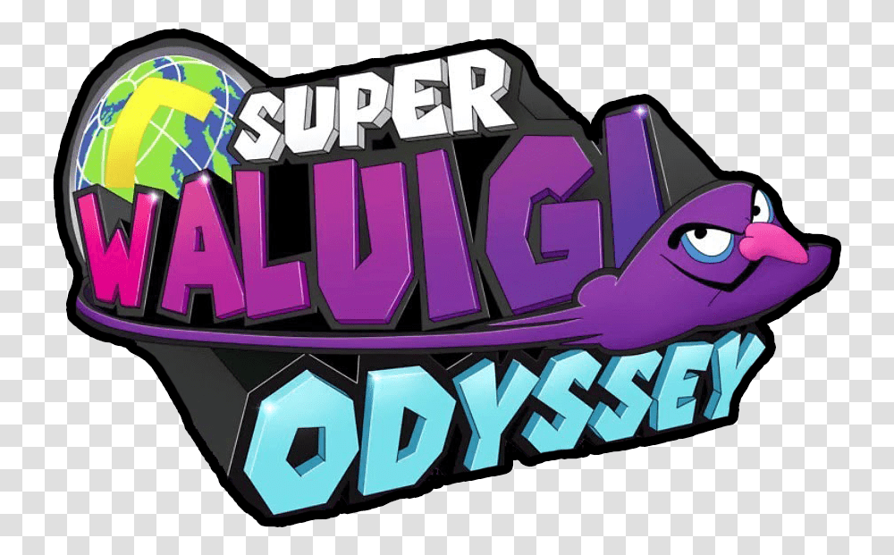 Welcome To Waluigi's World Now Uploaded As A Singular, Purple, Word Transparent Png