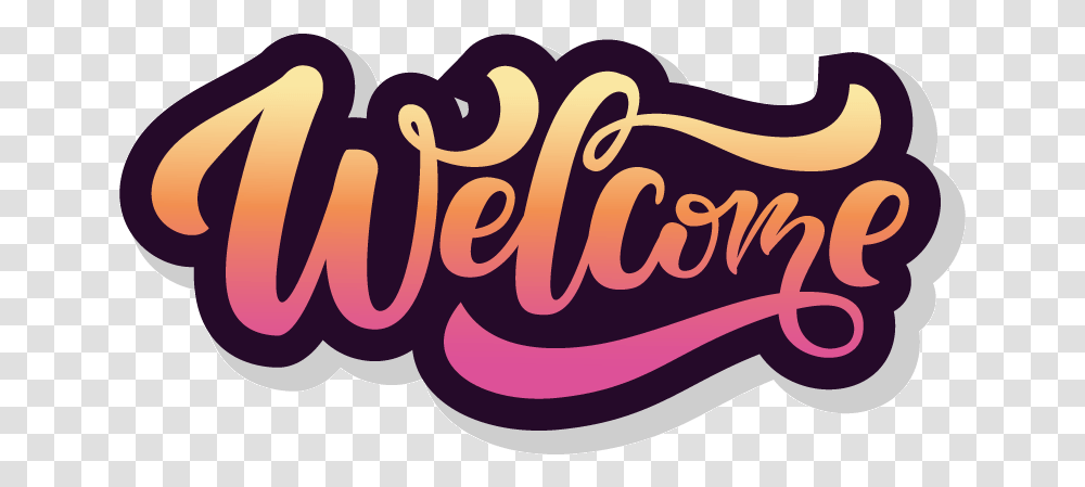 Welcome Welcome Logo Design, Text, Label, Calligraphy, Handwriting Transparent Png
