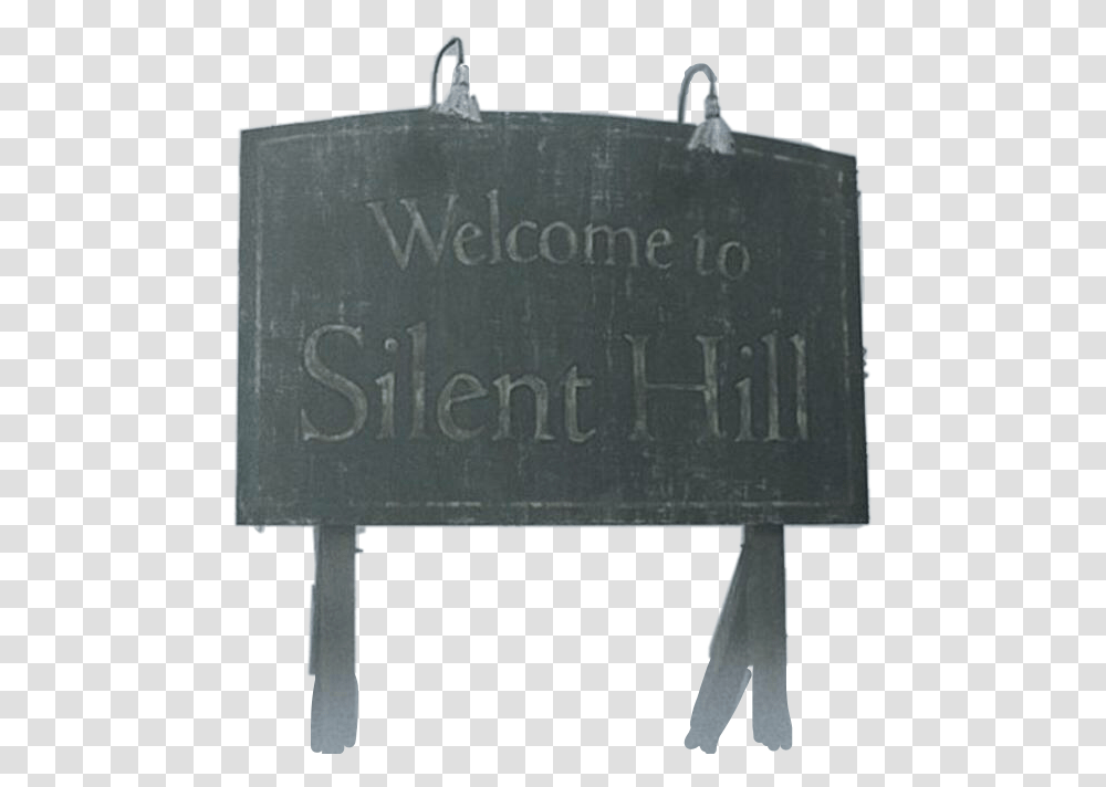 Welcometo Silenthill Freetoedit Sign, Blackboard, Fence, Barricade Transparent Png