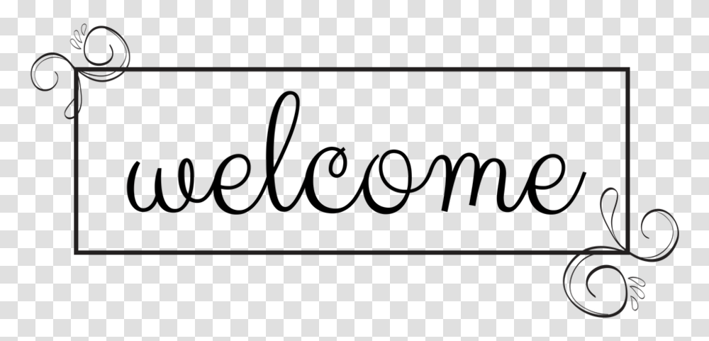 Welcomme Calligraphy, Gray, Screen, Electronics Transparent Png