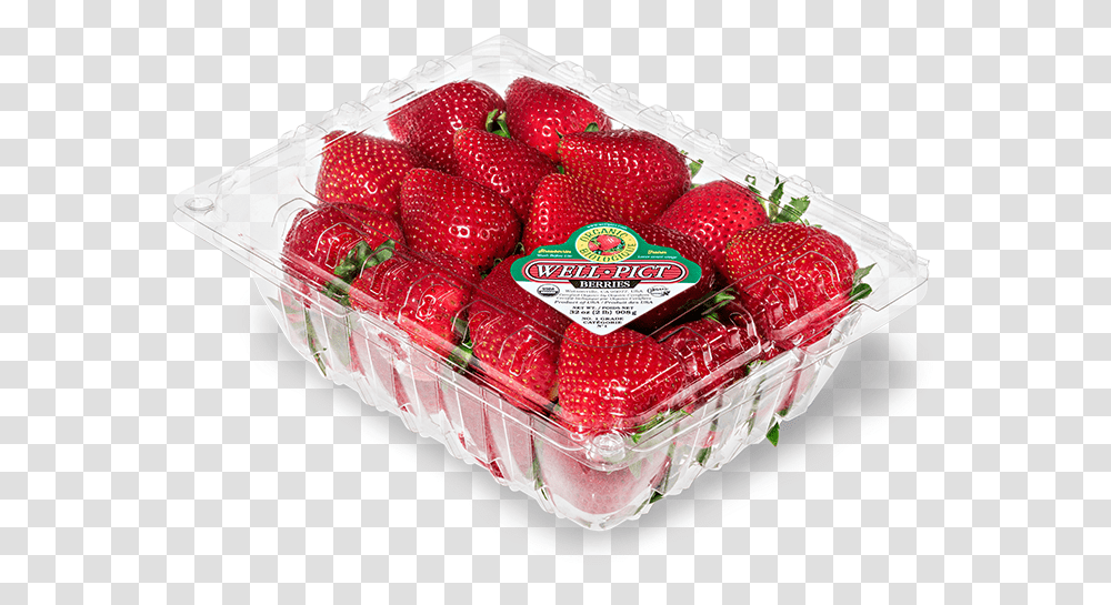 Well Pict Strawberries Organic, Strawberry, Fruit, Plant, Food Transparent Png