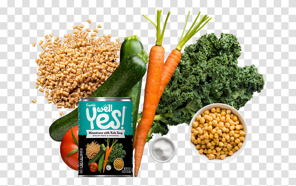 Well Yes Minestrone With Kale Soup Natural Foods, Plant, Produce, Vegetable, Carrot Transparent Png