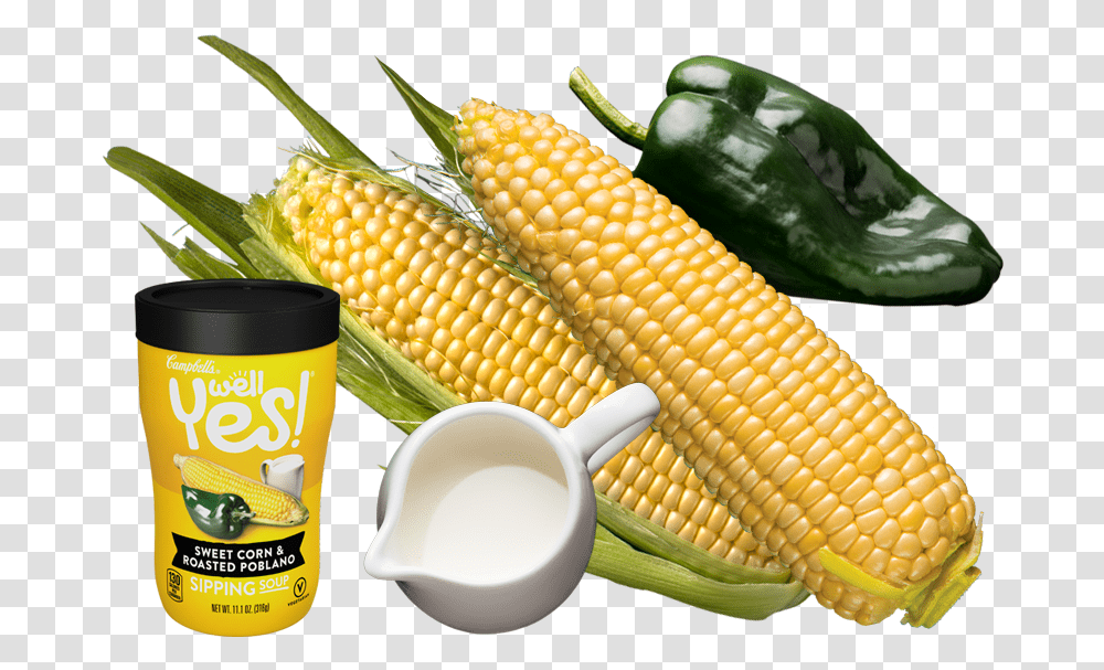 Well Yes Sweet Corn Amp Roasted Pablano Sipping Soup Well Yes Sipping Soup, Plant, Vegetable, Food, Beer Transparent Png