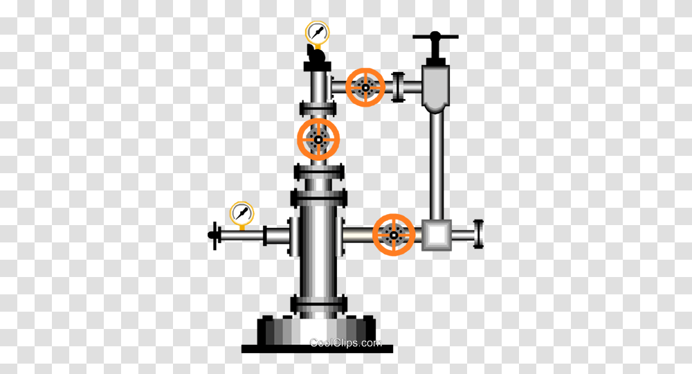 Wellhead Structure Built Over A Well Royalty Free Vector Clip Art, Machine, Utility Pole, Plumbing, Pipeline Transparent Png