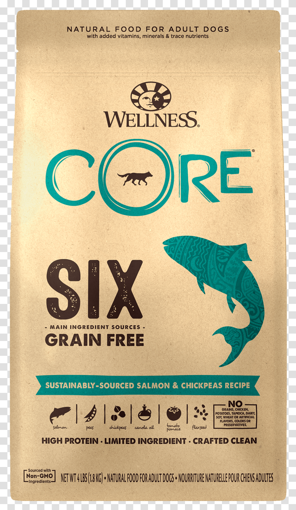 Wellness Core Six Sustainably Sourced Salmon Wellness Core Six Dog Food, Advertisement, Poster, Flyer, Paper Transparent Png