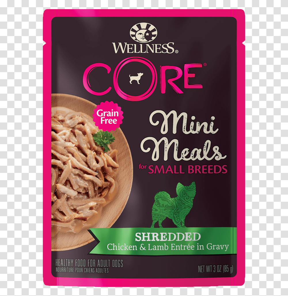 Wellness Core Small Breed Mini Meals Shredded Chicken Core Wellness Mini Meals For Dogs, Advertisement, Poster, Flyer, Paper Transparent Png
