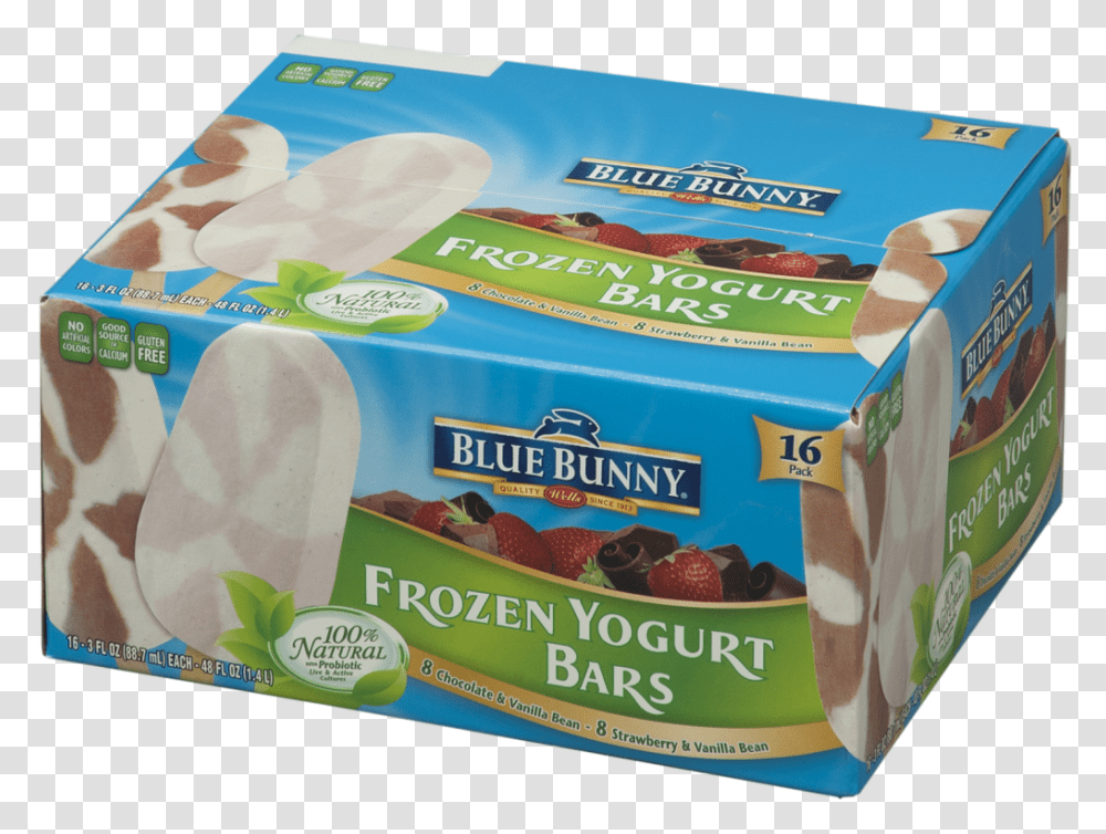 Wells Blue Bunny Frozen Yogurt Blue Bunny Ice Cream, Box, Food Transparent Png