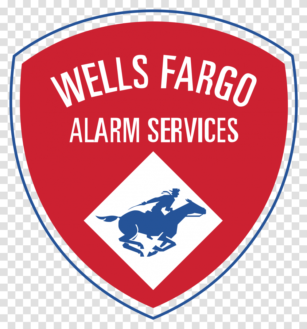 Wells Fargo Alarm Services Logo Wells Fargo Armored Car, Label, Text, Symbol, Animal Transparent Png