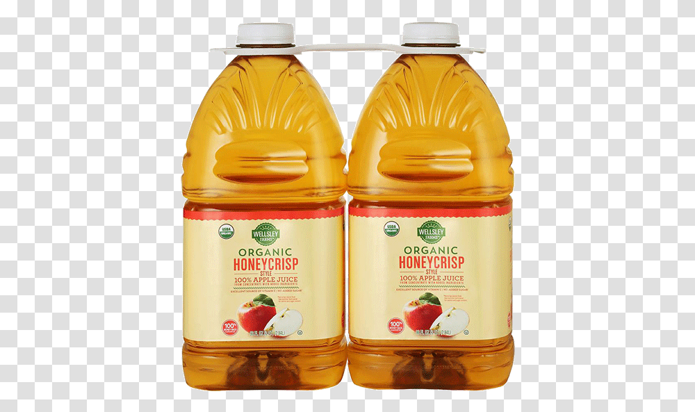 Wellsley Farms Organic Honeycrisp Apple Juice 2 Pk 96 Oz • Thirstyrun Apple Cider, Food, Beverage, Bottle, Label Transparent Png