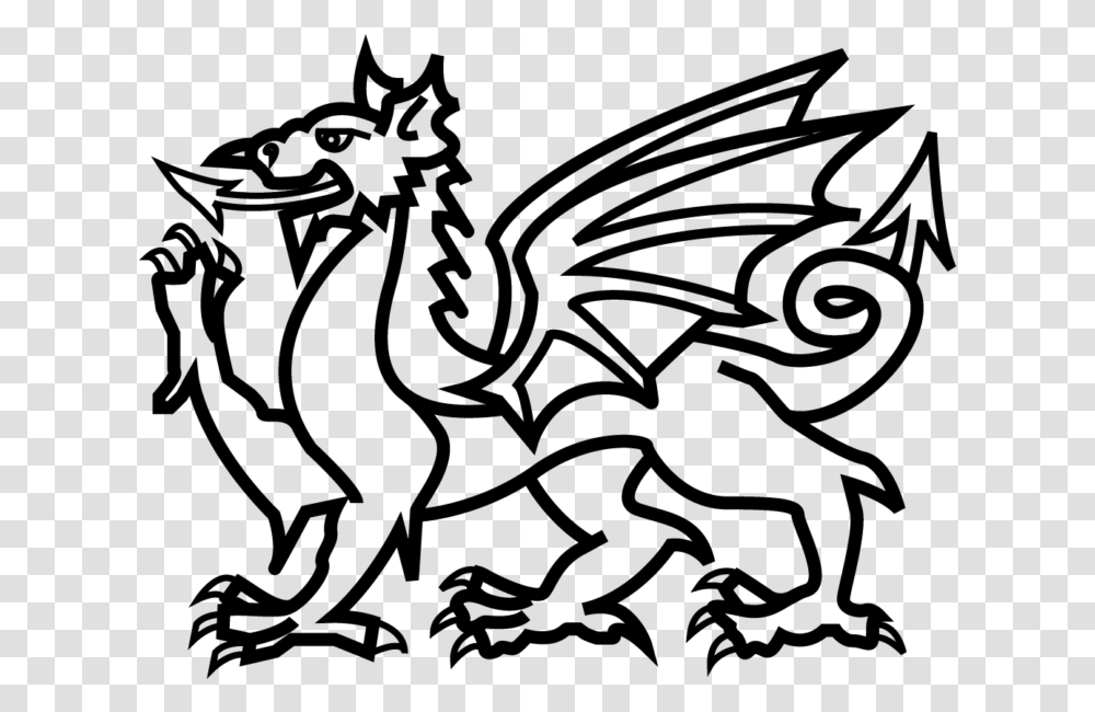 Welsh Dragon Icon, Gray, World Of Warcraft Transparent Png