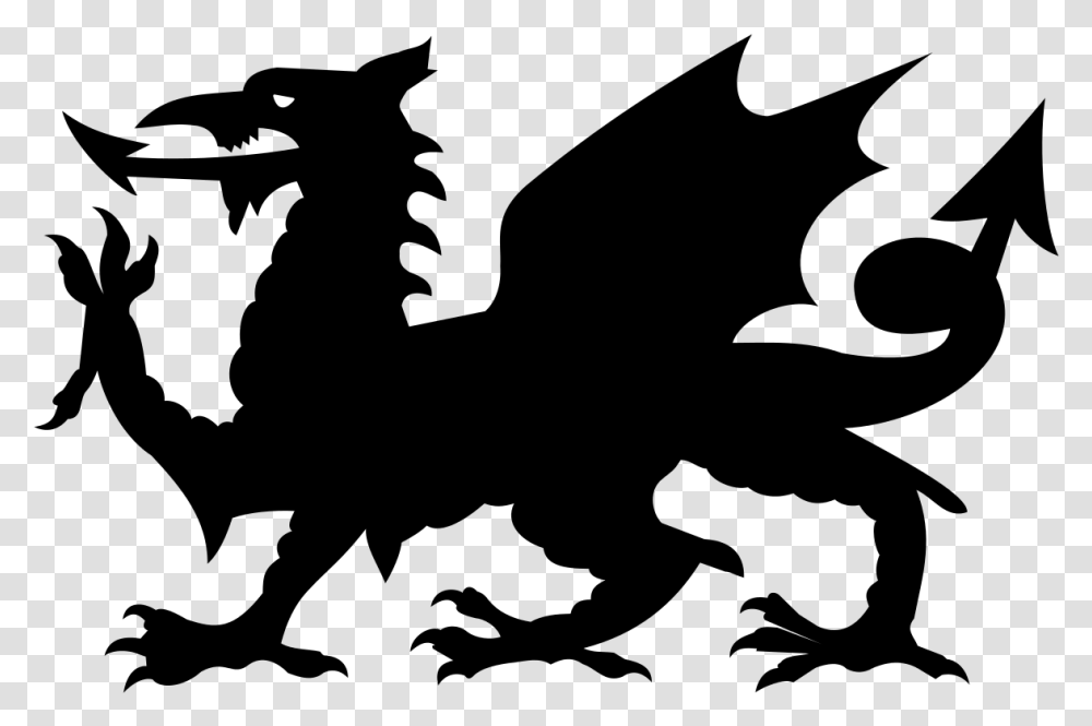 Welsh Flag Black And White, Outdoors, Nature, Astronomy, Outer Space Transparent Png