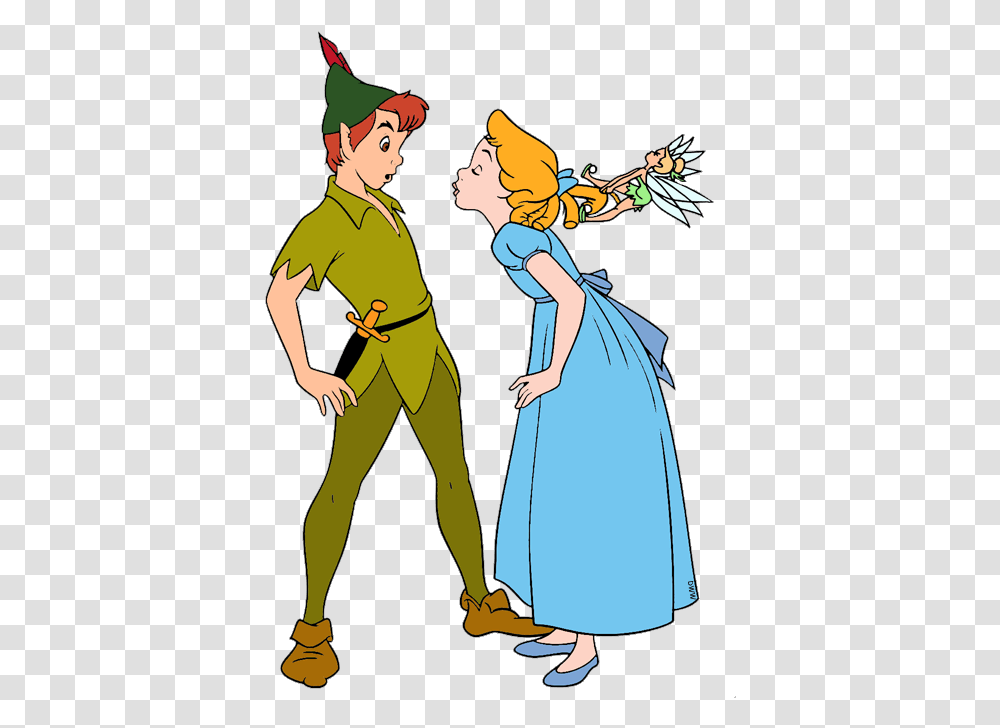 Wendy's Cliparts Disney Peter Pan And Wendy, Person, Sleeve, Comics Transparent Png