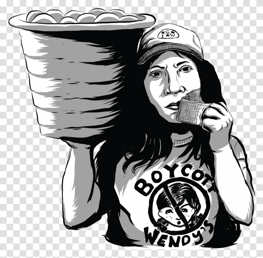 Wendy's Download Free Coalition Of Immokalee Workers Artist, Person, Drawing, Crowd Transparent Png