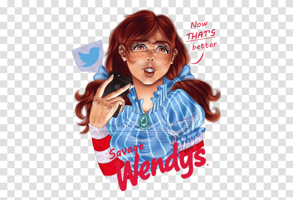 Wendys Girl With Glasses, Poster, Advertisement, Person, Flyer Transparent Png