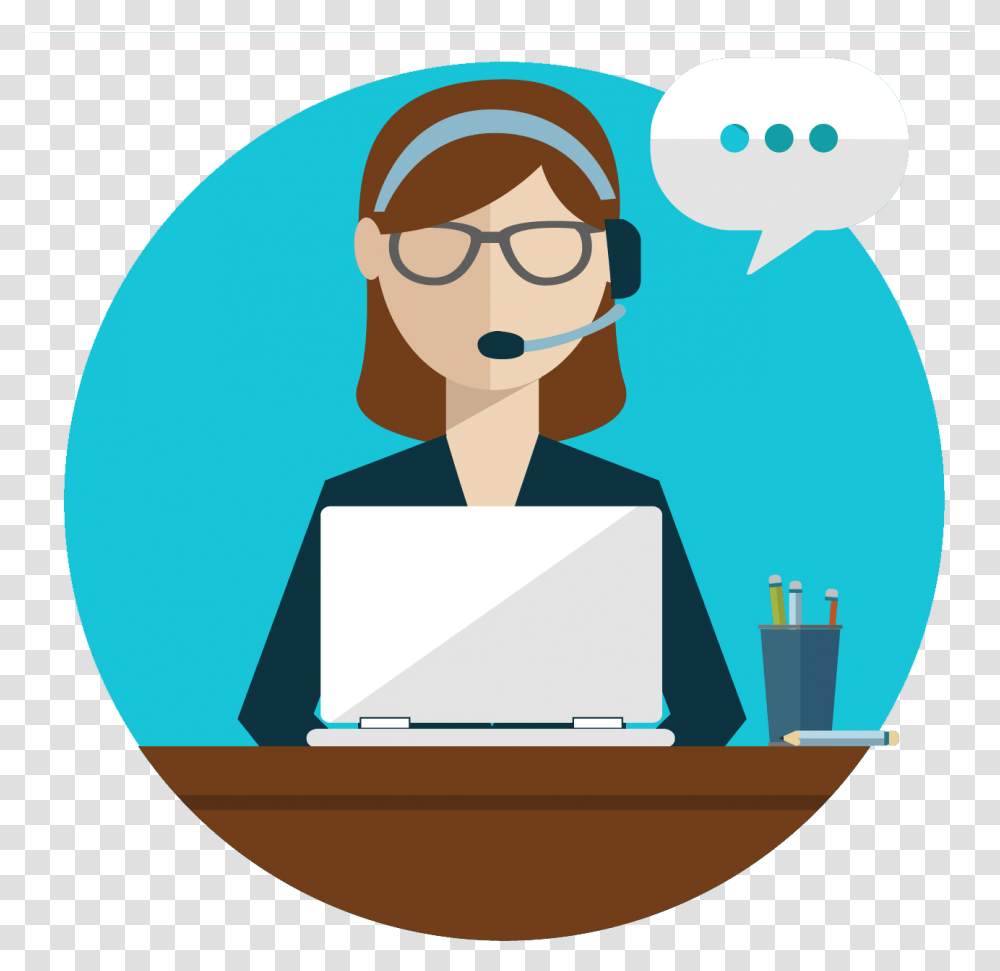 Weratoon Virtual Assistant Business Services Customer Follow Up Clipart, Person, Label, Female Transparent Png