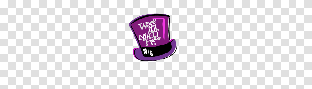 Were All Mad Here Mad Hatter Hat, Apparel, Cowboy Hat, Plectrum Transparent Png
