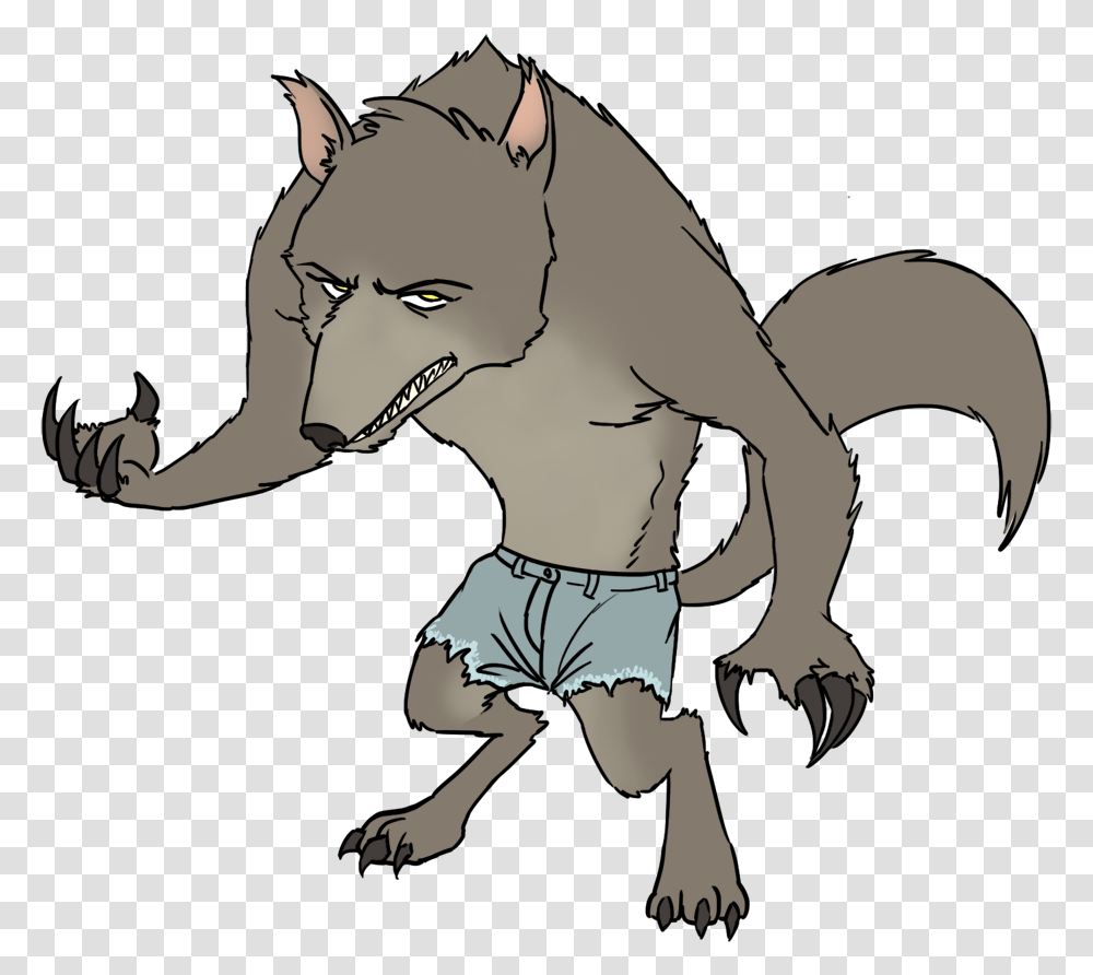 Werewolf Background Werewolf Cartoon, Animal, Dinosaur, Reptile, Bird Transparent Png