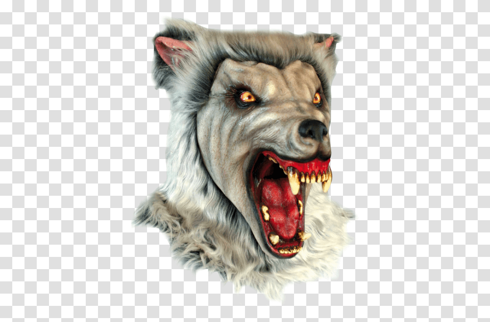 Werewolf Deluxe Horror Wolf Mask Halloween Werewolf Mask, Dog, Animal, Mammal, Teeth Transparent Png