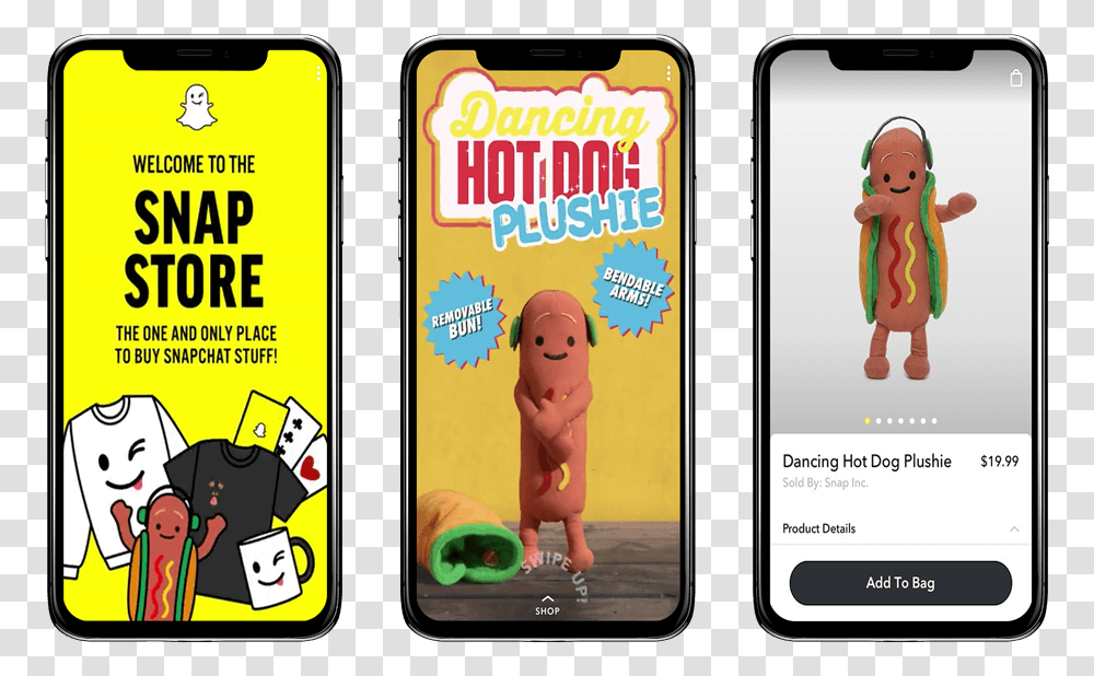 Wersm Snapchat Store Dancing Hot Dog Snapchat Dancing Hot Dog Plushie, Mobile Phone, Electronics, Cell Phone, Iphone Transparent Png
