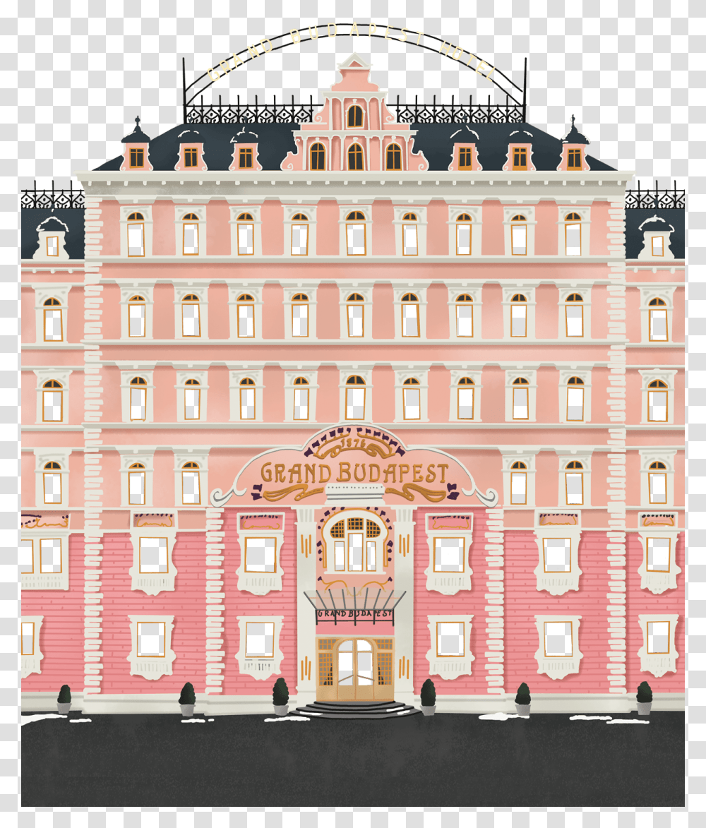 Wes Anderson The Grand Budapest Hotel Cover, Building, Architecture, Housing, Office Building Transparent Png