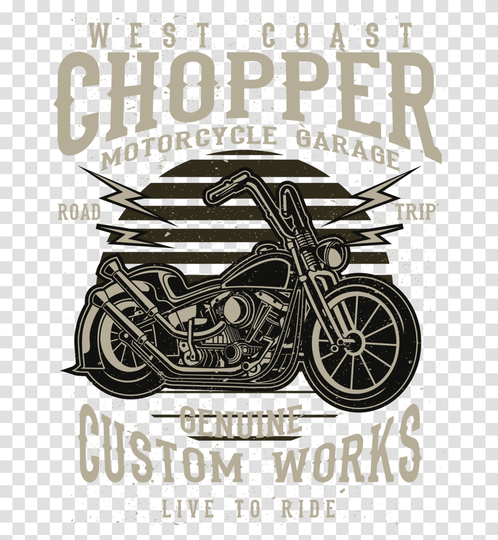 West Coast Choppers Motorcycle Chopper Printable Black And White Halloween, Poster, Advertisement, Flyer, Paper Transparent Png