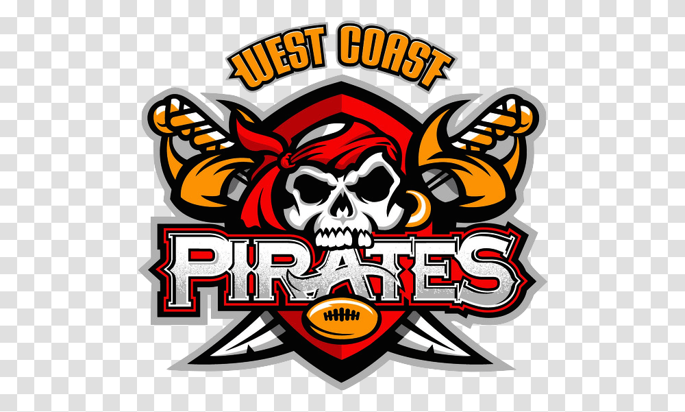 West Coast Pirates Logo West Coast Pirates Logo, Label, Crowd, Poster Transparent Png