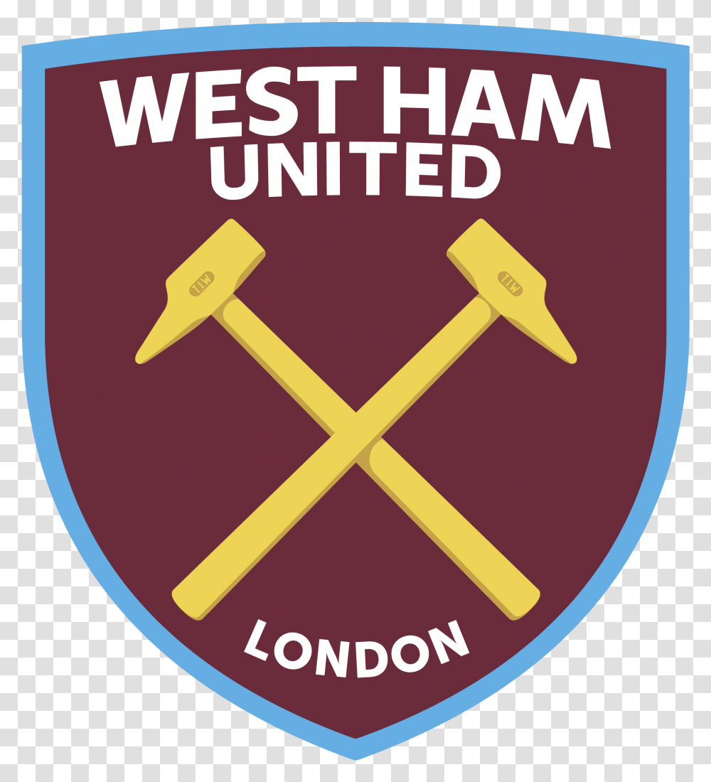 West Ham Clipart West Ham Clipart Premier League Teams Logo 2017, Armor, Shield, Poster, Advertisement Transparent Png
