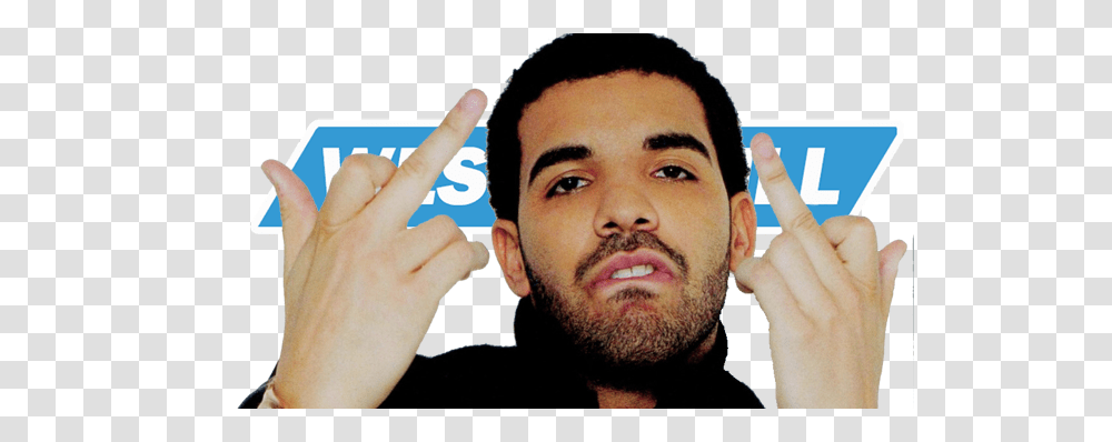 Westaychill Drake, Face, Person, Human, Finger Transparent Png