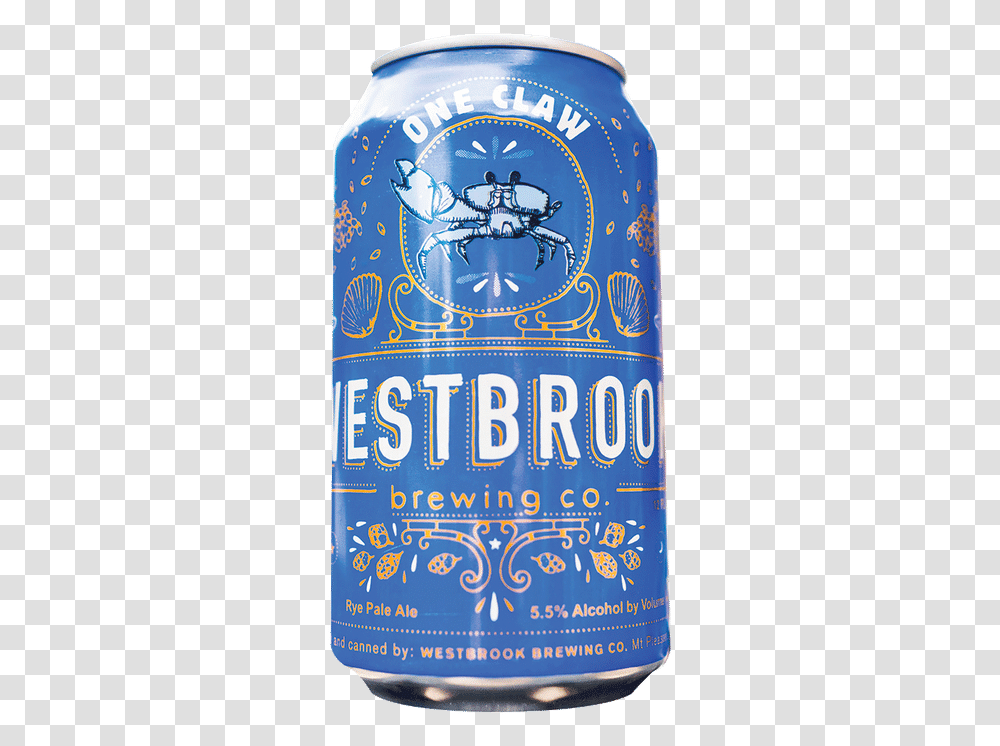 Westbrook One Claw Rye Pale Ale Westbrook One Claw, Beer, Alcohol, Beverage, Drink Transparent Png