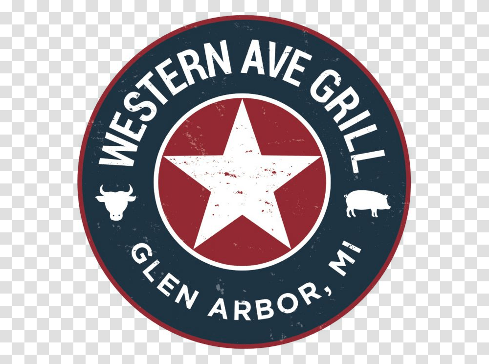 Western Ave Grill Logo Emblem, Star Symbol, Trademark Transparent Png