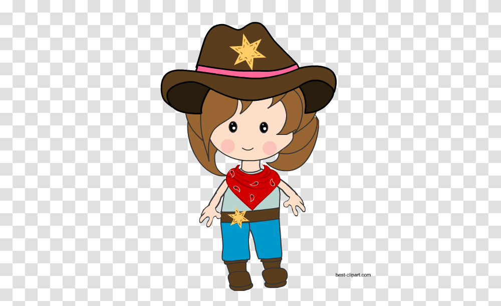 Western Cowboy Cowgirl Free Clip Art, Apparel, Hat, Toy Transparent Png