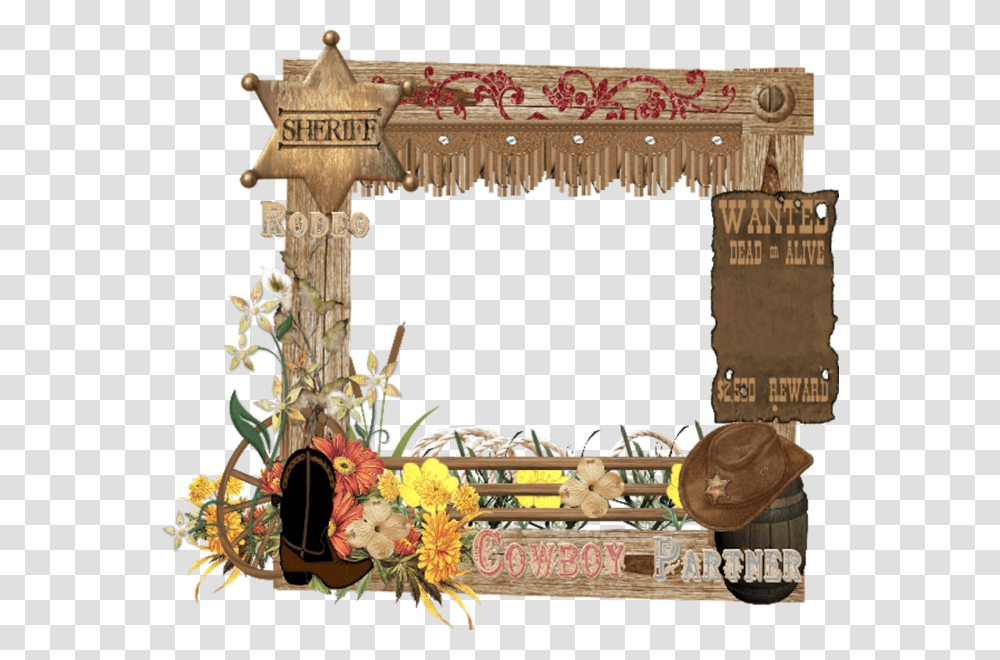 Western Frame Country Western Clip Art Borders, Plant, Cross, Gate Transparent Png