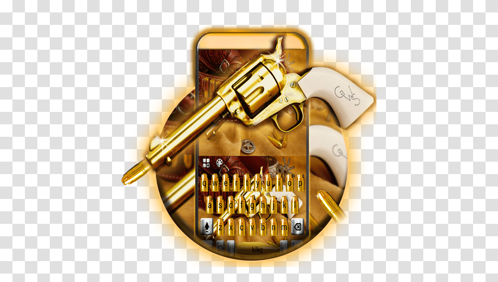 Western Gold Gun Keyboard Theme Apps On Google Play Western Gun Gold Transparent Png