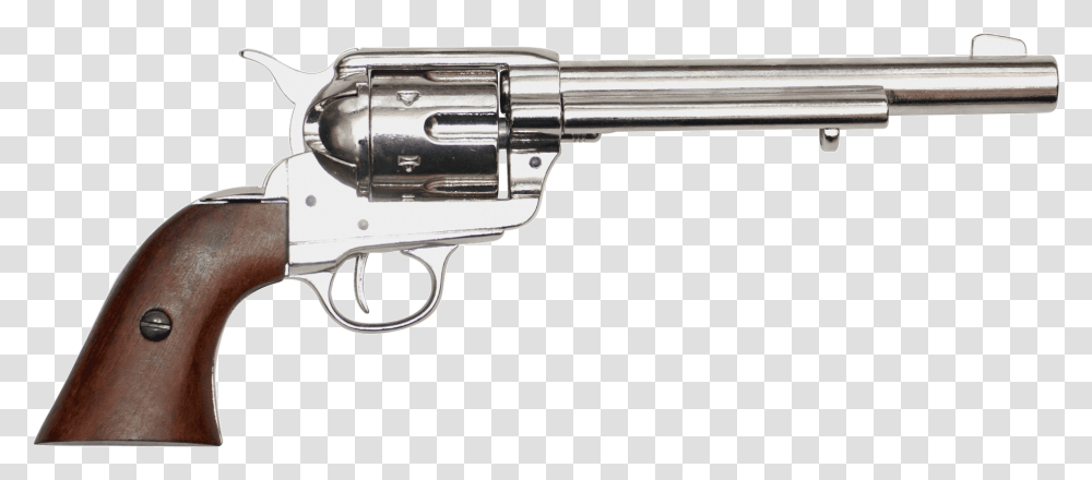 Western Gun Silver Revolver Gun, Weapon, Weaponry, Handgun Transparent Png