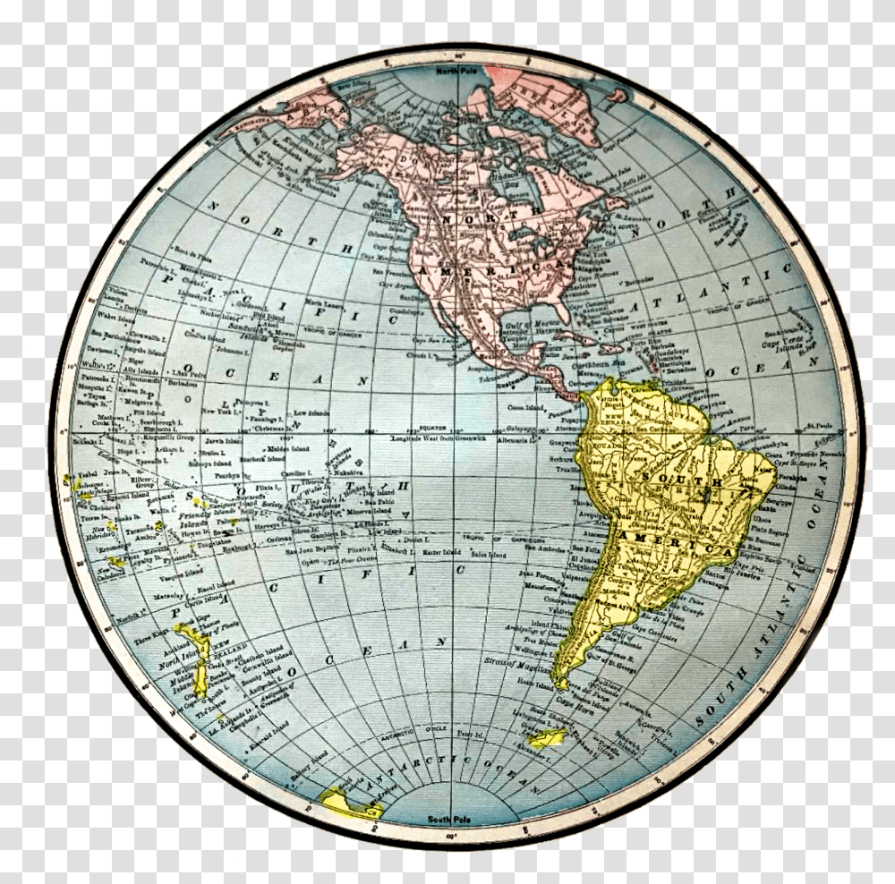 Western Hemisphere Map Vintage, Outer Space, Astronomy, Universe, Planet Transparent Png