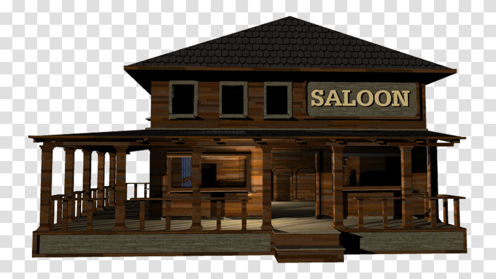 Western Hotel Transprent Background Wild West Saloon, Housing, Building, Nature, Outdoors Transparent Png