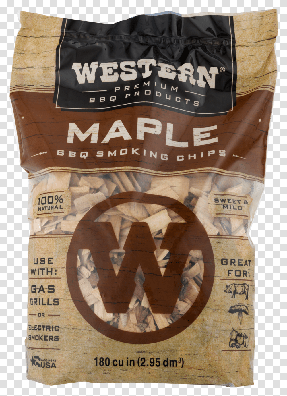 Western Premium Bbq Products Maple Smoking Chips 180 Cu In Walmartcom Hickory Bbq Smoking Chips, Cardboard, Box, Text, Carton Transparent Png