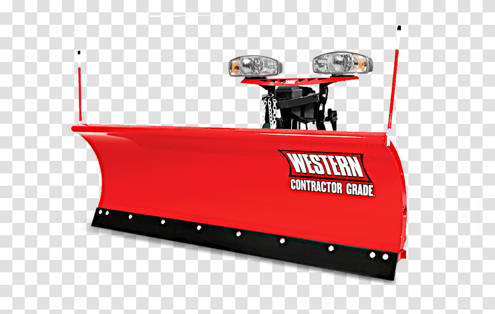 Western Snow Plow Pro Plus, Tractor, Vehicle, Transportation, Bulldozer Transparent Png