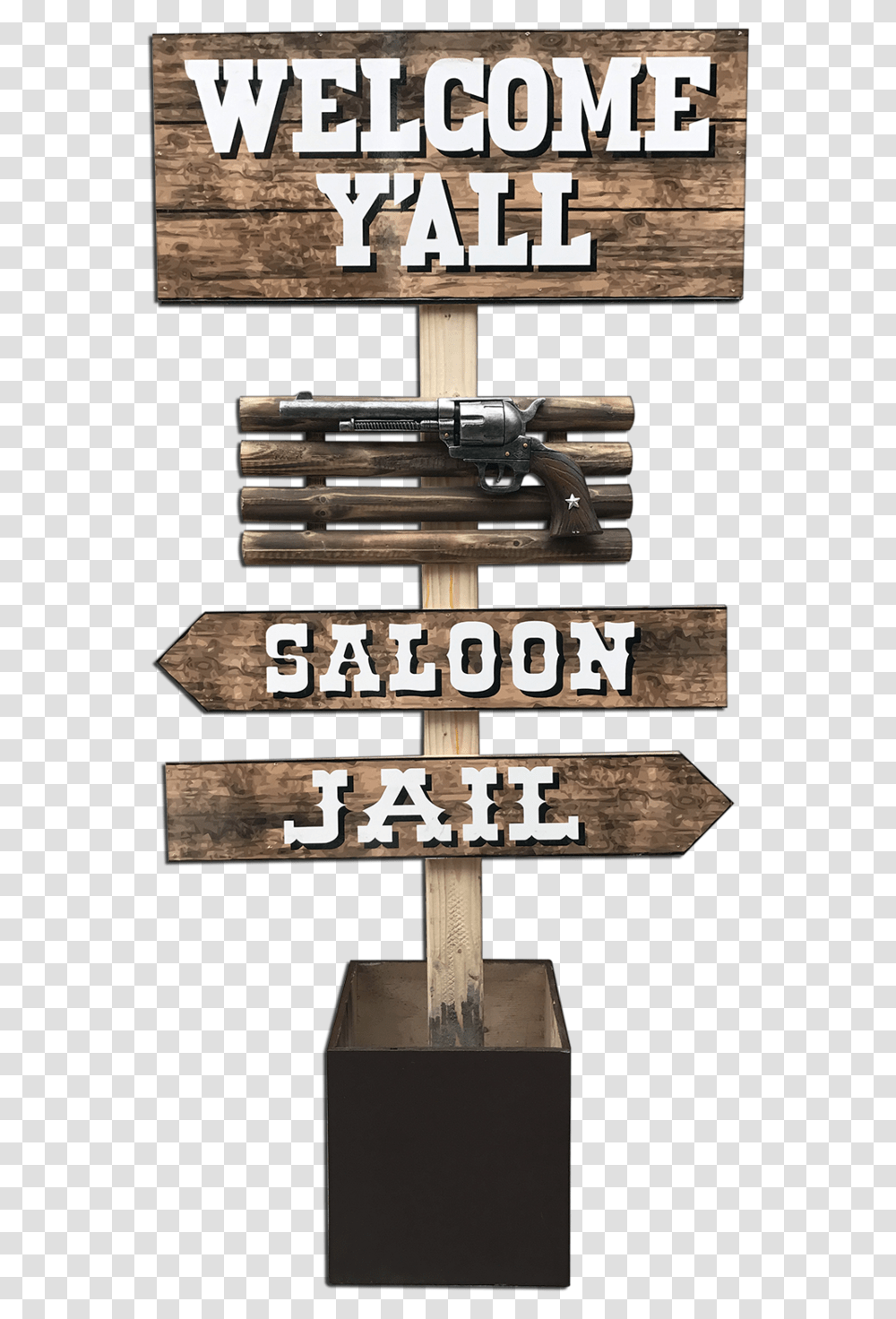 Western Welcome Sign Poster, Handgun, Weapon, Weaponry, Advertisement Transparent Png