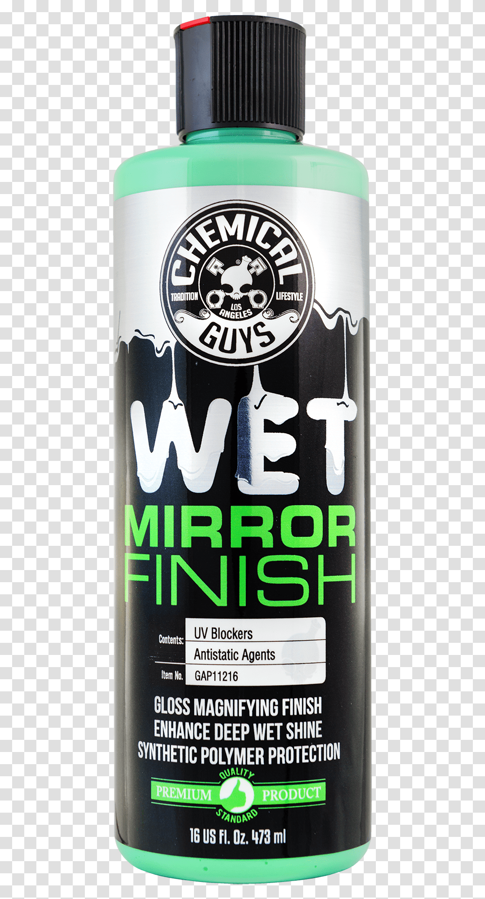 Wet Mirror Gloss Magnifying Glaze Wet Mirror Chemical Guys, Alcohol, Beverage, Tin, Can Transparent Png