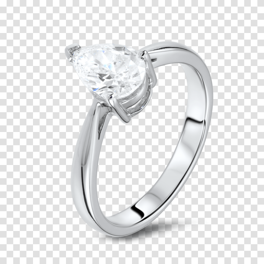 Wg Pear Cut Carat Engagement Ring, Jewelry, Accessories, Accessory, Platinum Transparent Png