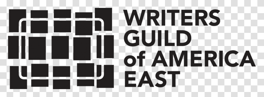 Wgae Logo Rev Horiz Black Large Writers Guild Of America East, Number, Alphabet Transparent Png