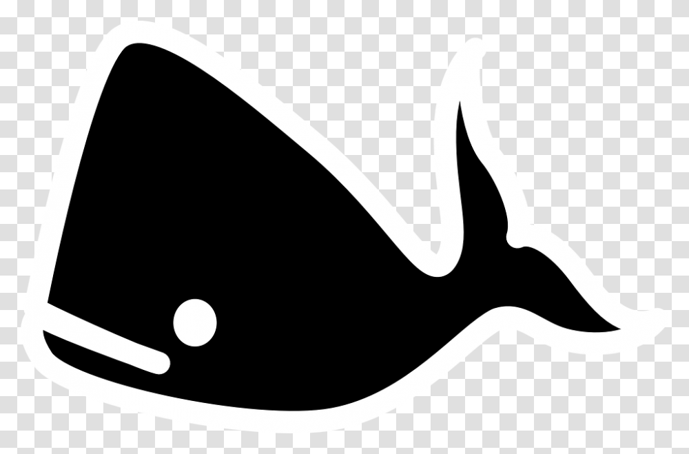 Whale Fish Animal Ocean Black Silhouette Sea Whale Black Clipart, Stencil, Label, Smoke Pipe Transparent Png