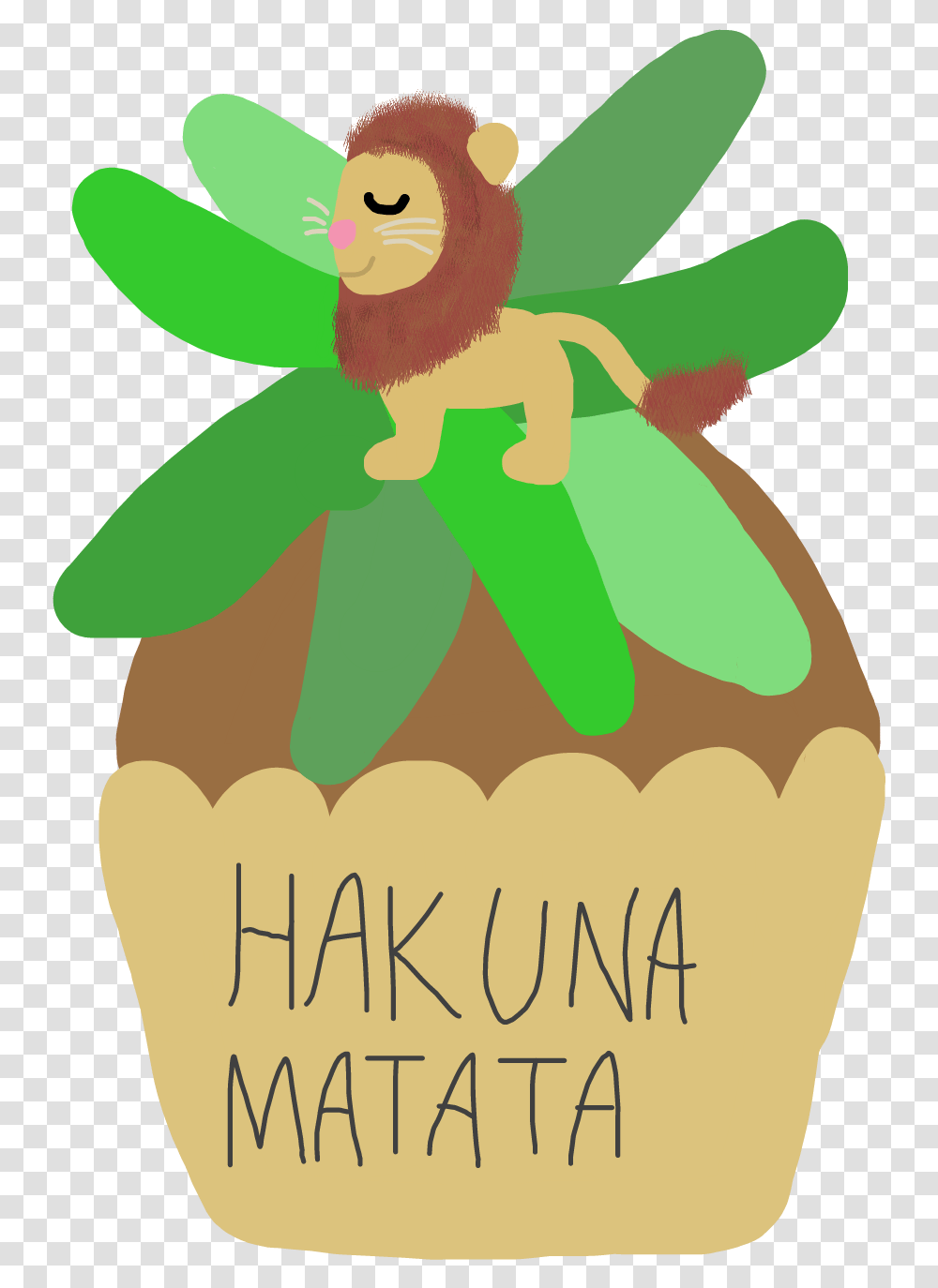 What A Wonderful Phrase Hakuna Matata Cupcake Illustration, Plant, Food, Nature, Outdoors Transparent Png