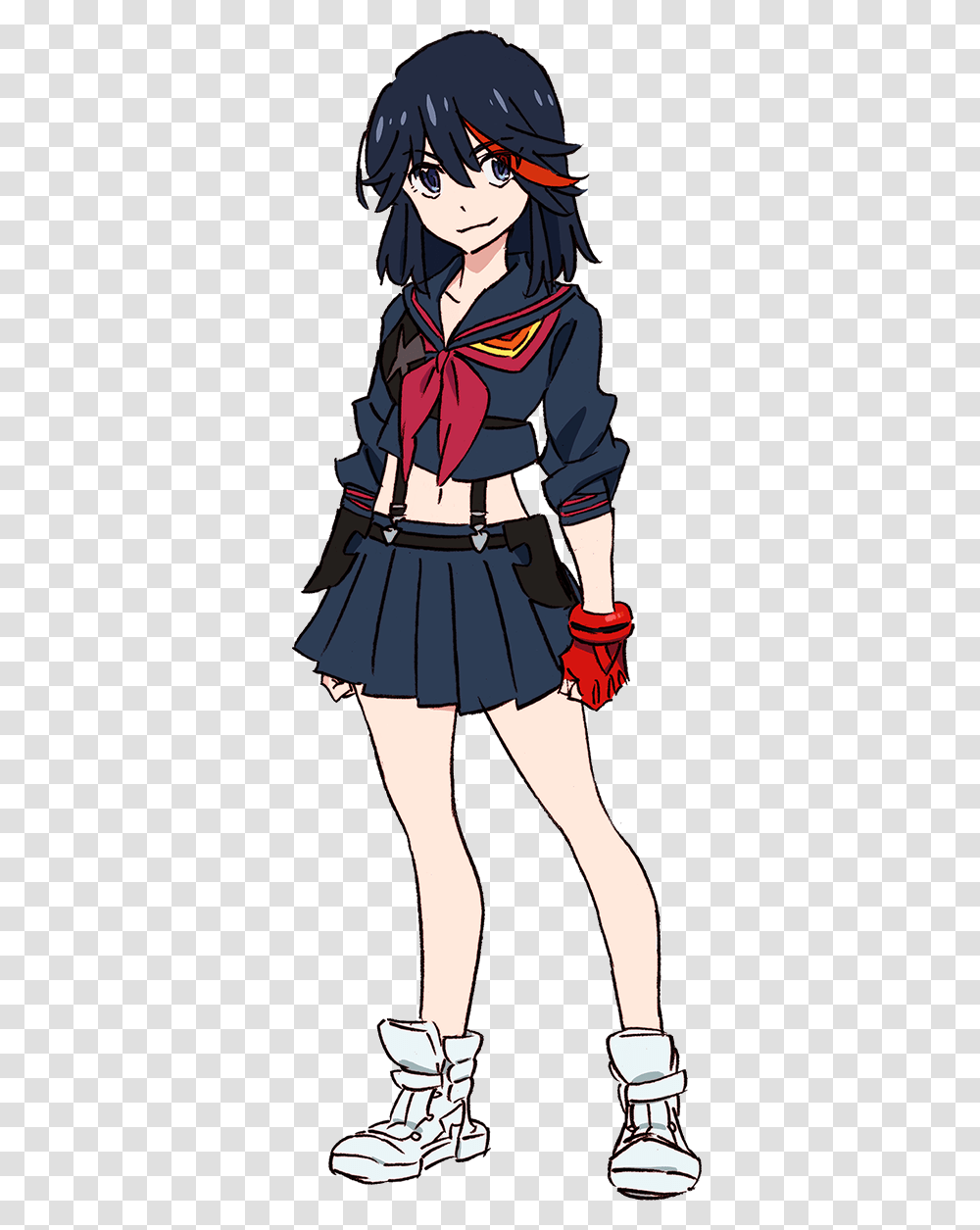 What Are Some Female Anime Characters With Short Black Hair Kill La Kill Matoi Ryuko, Skirt, Clothing, Apparel, Costume Transparent Png